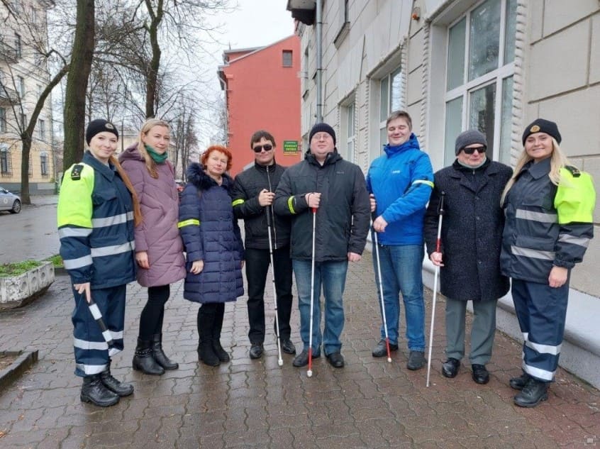 В Витебске прошла акция «Незрячий пешеход»